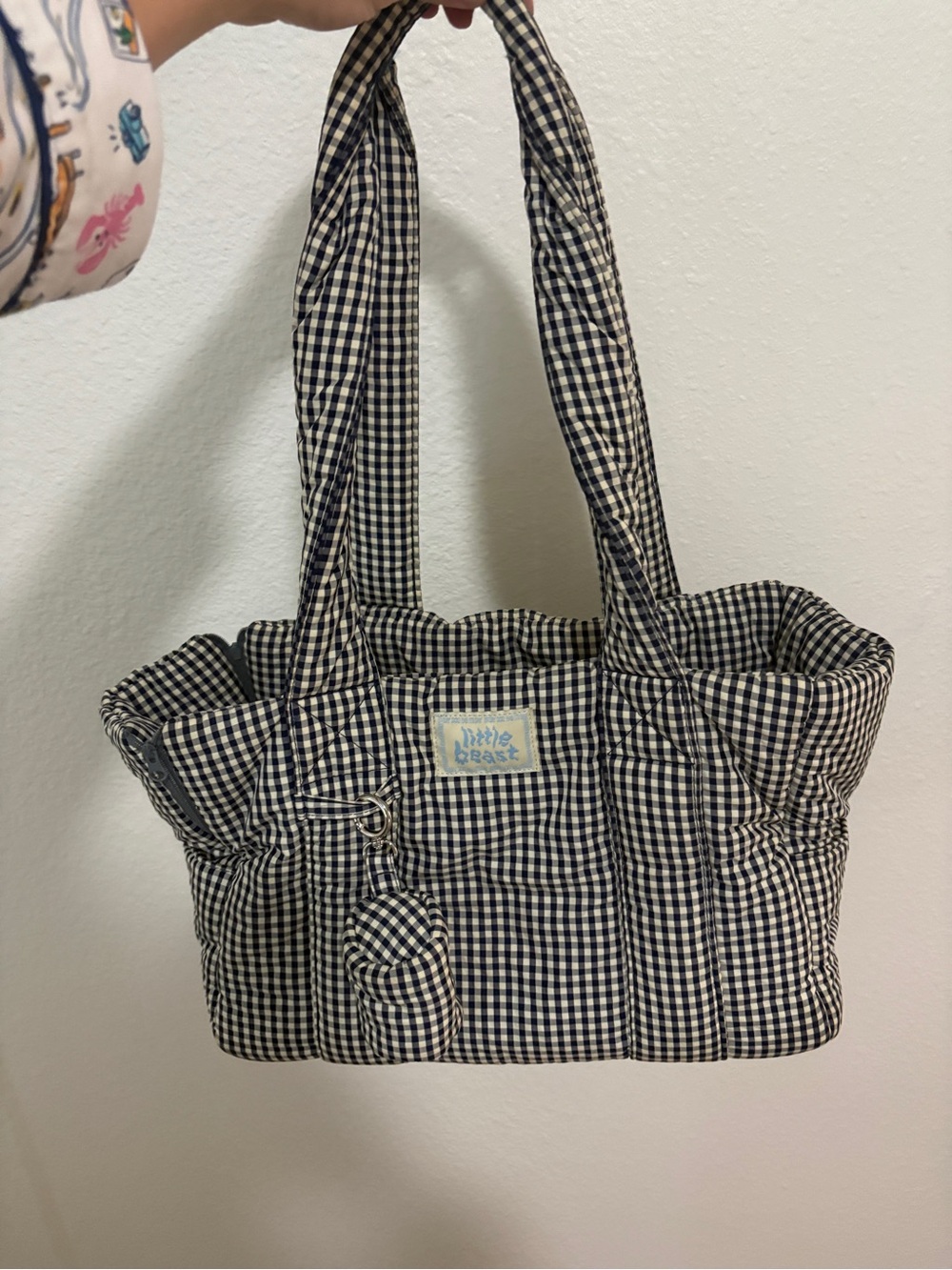 Little Beast Black & White Gingham Tote